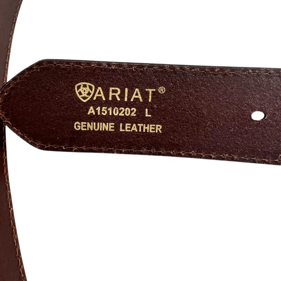 Ariat Womens Floral Stitch Berry Concho Distressed Leather Belt - Picture 14 of 16